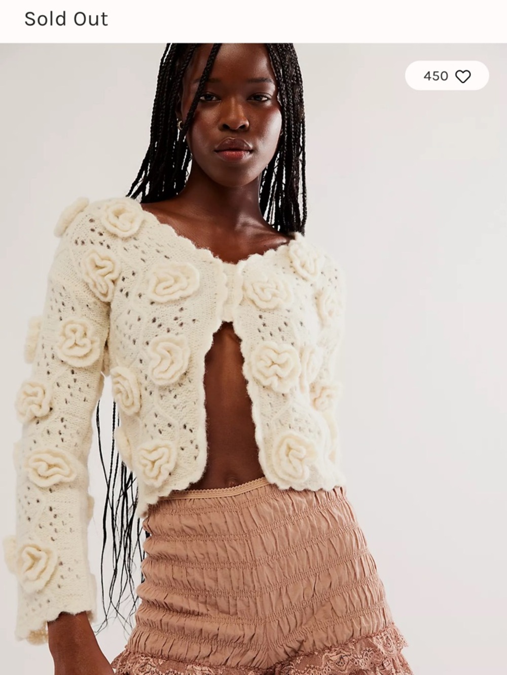 TACH Cream Crochet Samara Sweater Sold Out
